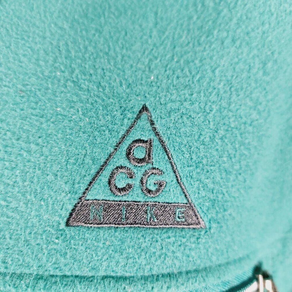 Nike ACG Men's Teal 90s Classic Half Zip Outdoor Fleece Pullover Jacket Size L - Picture 7 of 10